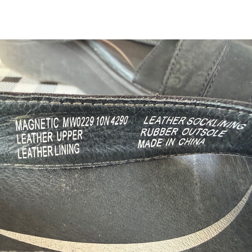 Abeo B.I.O.system Magnetic Black Leather Strappy Platform Sandals  Womens 10N - Picture 6 of 6